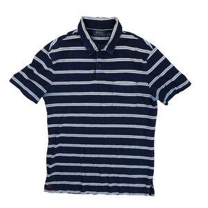 Polo Ralph Lauren Blue Striped Short Sleeve Polo Shirt Men's Small